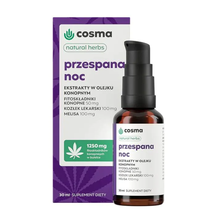 Cosma Cannabis Przespana Noc Natural Herbs Olejek