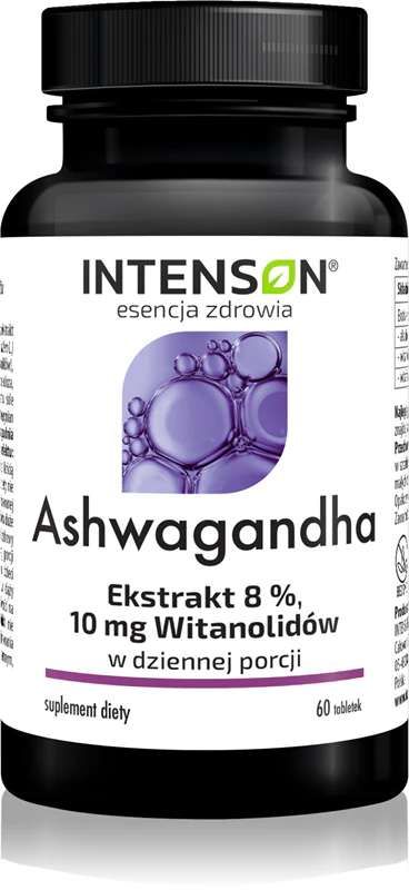 Intenson Ashwagandha 10 mg Nahrungsergänzungsmittel-Kapseln zur Unterstützung der körperlichen und geistigen Gesundheit
