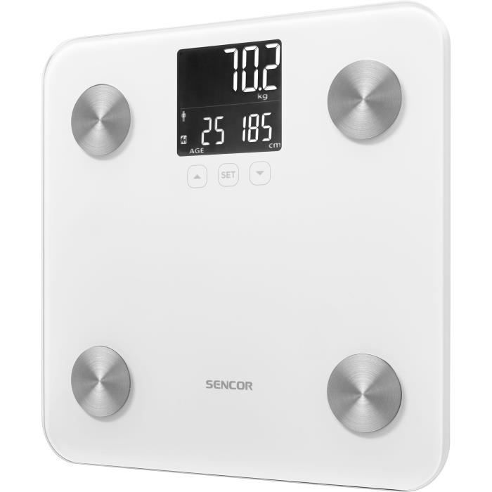 Balance pèse-personne - SENCOR - SBS 6025WH - Ecran LCD - Blanc
