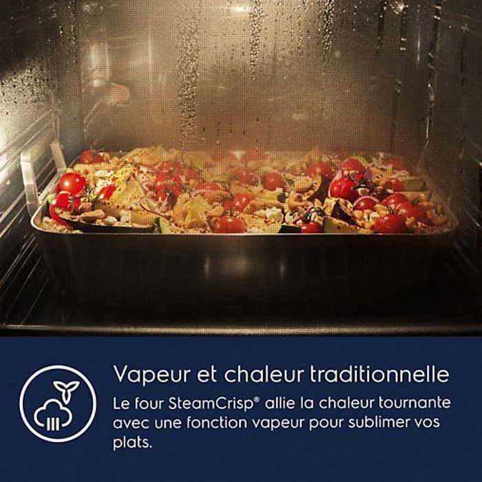Forno combinato da incasso ELECTROLUX con cottura a vapore e ventilata al 25% - Classe energetica A - EOC3S40X