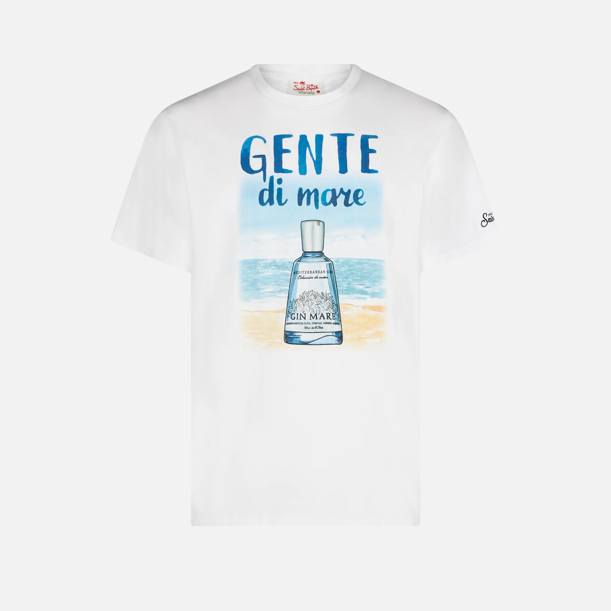 T-shirt da uomo in cotone con stampa Gente di Mare | GIN MARE EDIZIONE