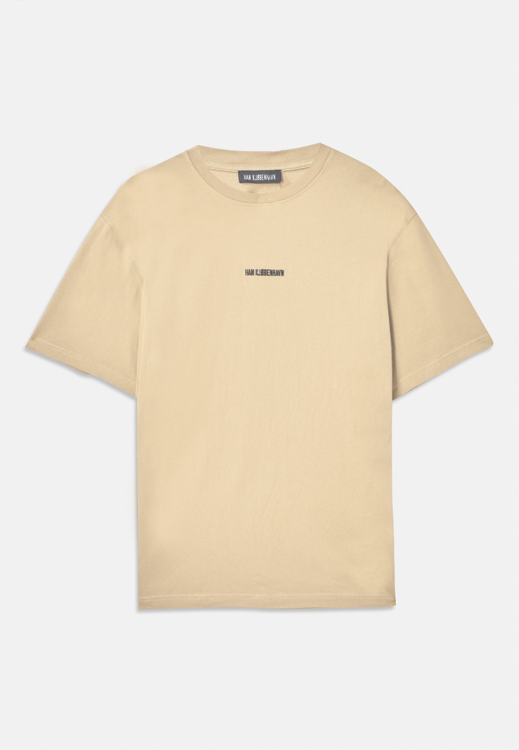 T-shirt oversize unisexe Han Kjøbenhavn - T-shirt basique - sable