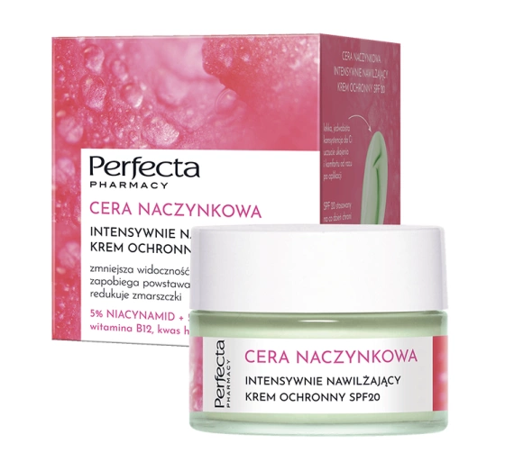 Perfecta Cera Naczynkowa intensywnie nawilżający krem ochronny SPF20 50ml
