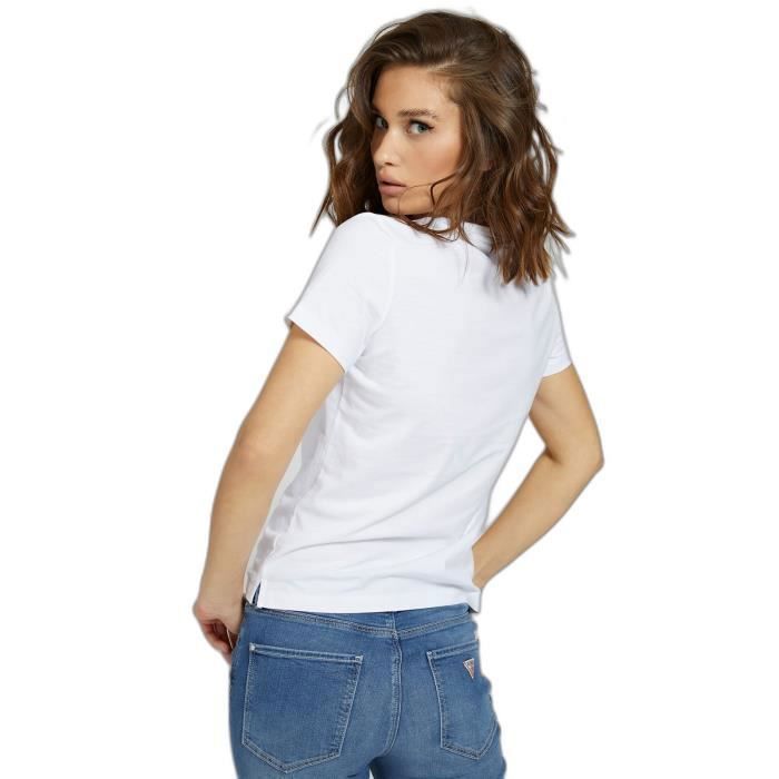 Camiseta Guess Original para mujer - blanco puro - XS