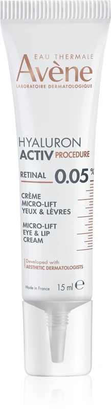 Avène Hyaluron Activ Procedure Micro-Lift acu un lūpu krēms 0,05% Retinal liftinga krēms acu un lūpu zonai