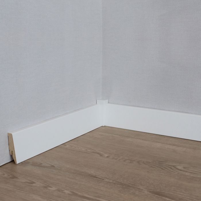 PROVISTON plinthe carrée mélaminé blanc 18 x 58mm plinthe MDF plinthe clipsable clip