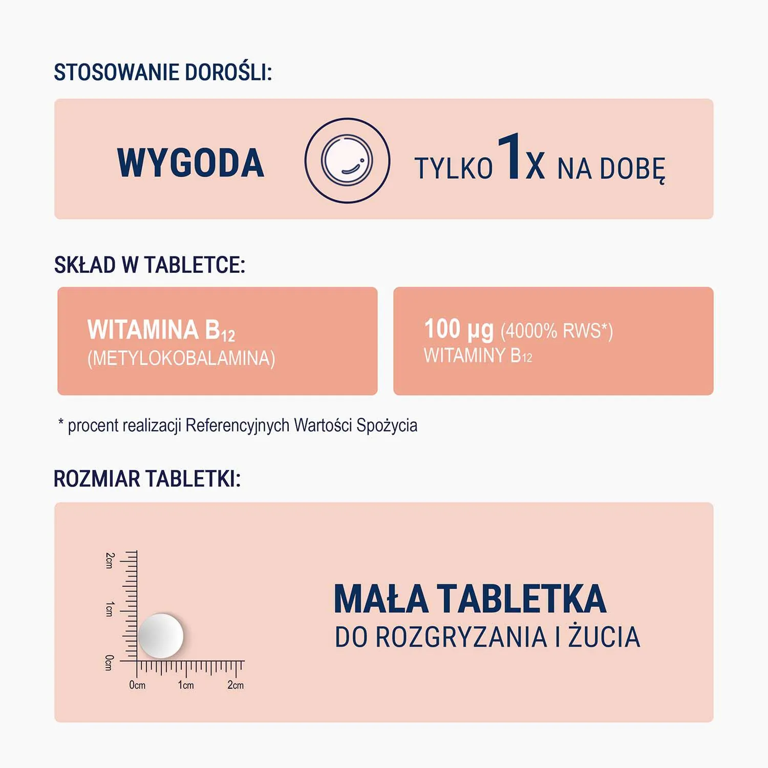 Naturell Witamina B12 Forte Tabletki do żucia 120 tabletek