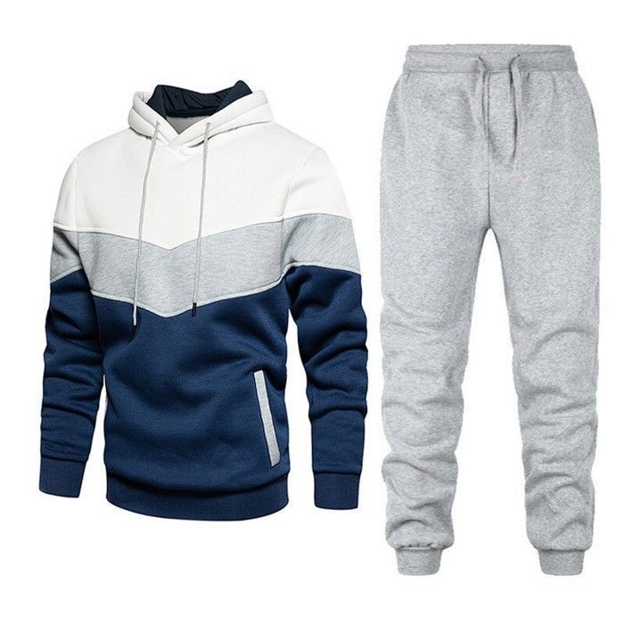 2-Piece Men's Tracksuit Set: Casual Hoodie, Long-Sleeve Pullover Sweatshirt, and Sports Pants, NS31421