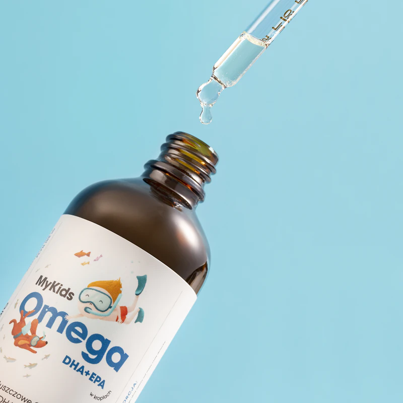 Health Labs Care MyKids Omega, suplemento alimentar em gotas para o bom funcionamento do coração e do cérebro.