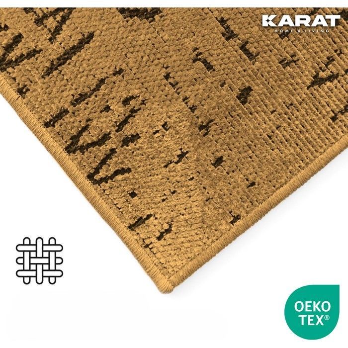 Alfombra de pasillo estampada con tejido jacquard, Vena, Beige 80 x 150 cm