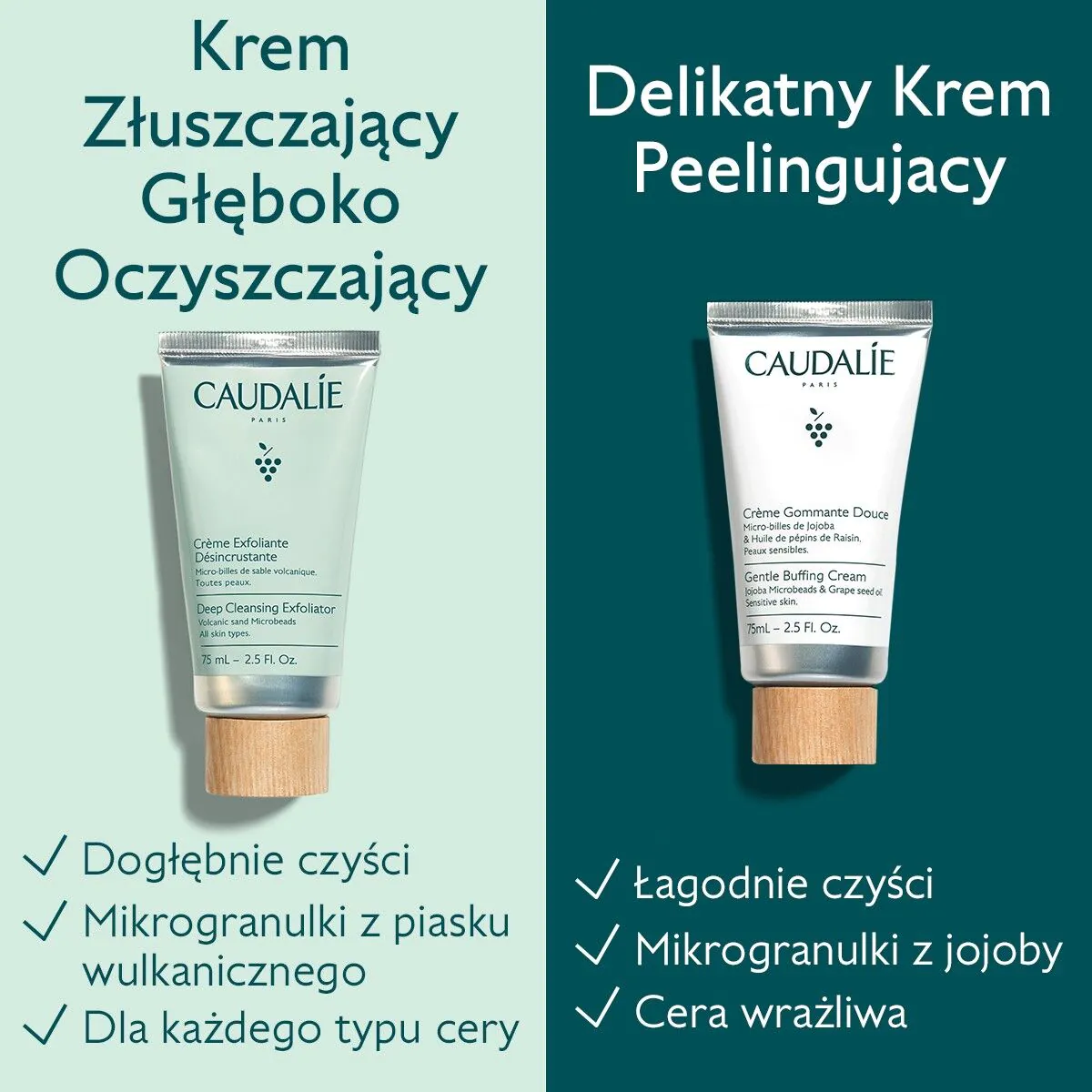 Caudalie Vinoclean Delikatny krem peelingujący