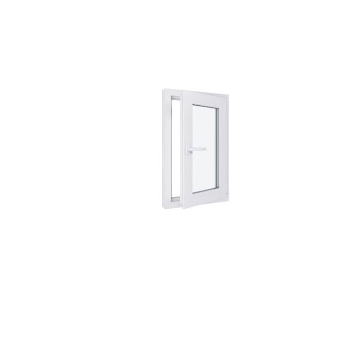 Fenêtre PVC - Triple vitrage - Tirant Droite - Blanc - LxH : 500x800 mm