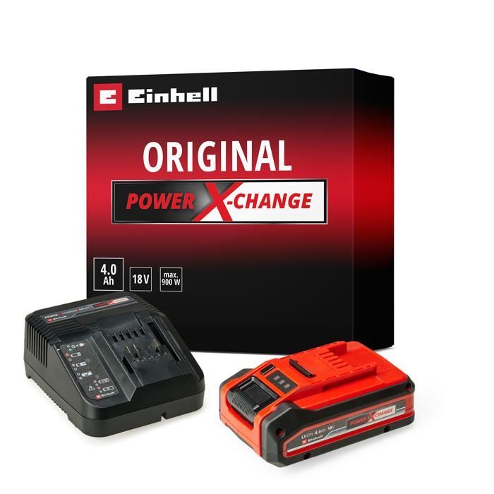 Einhell Starter Kit 4,0 Ah PLUS PXC (1 batterie 18 V 4 Ah PLUS, 1 chargeur 3 A, temps de charge 75 min)