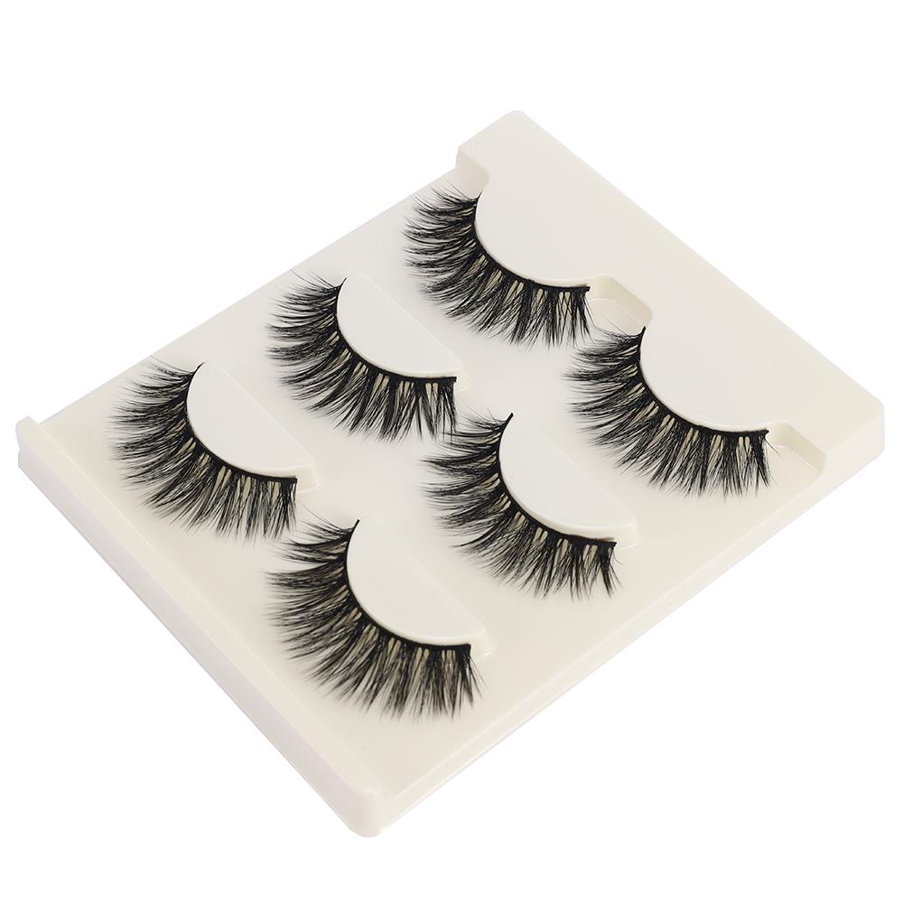 pares de pestañas postizas naturales para mujer, estilo 3D estereoscópico, suaves, gruesas y de múltiples capas.