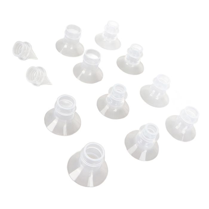 OMABETA 10 insertos para embudo de extractor de leche portátil, inserto de bloqueo para extractor de leche, embudo de silicona para el cuidado del bebé, kit de cuidado del bebé