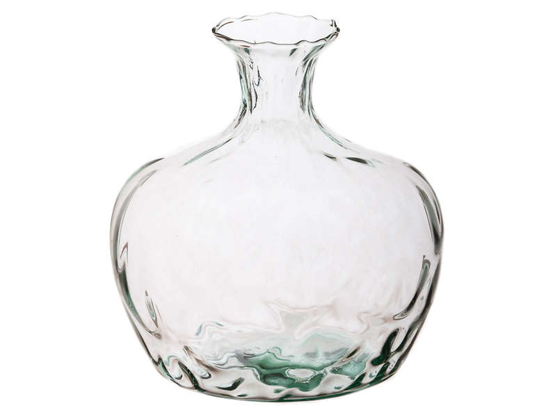 Wazon szklany Pawie Oko 23 cm transparentny