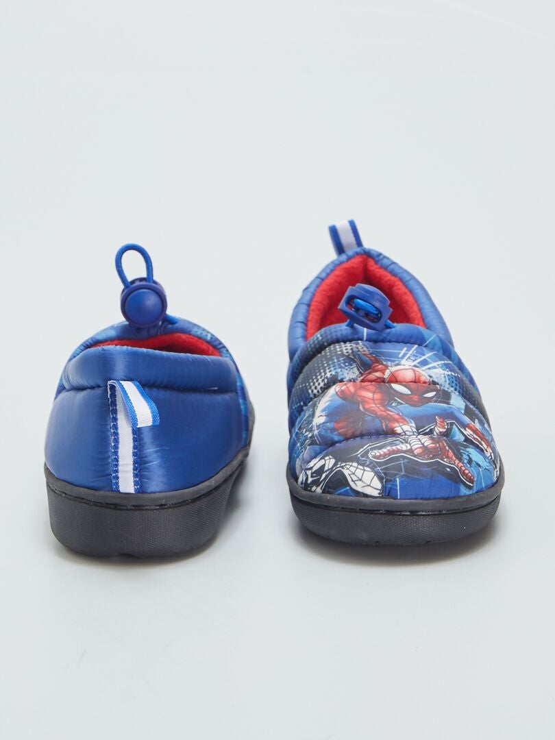 Pantufas fechadas acolchoadas do Homem-Aranha - Azul