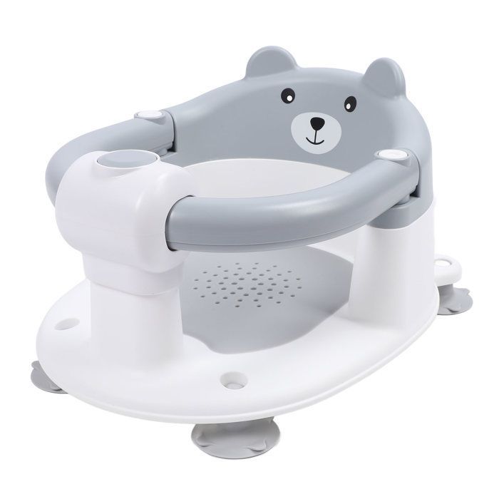 Vvikizy siège de bain pour bébé Chaise de bain pour nourrissons non glissante bébé asseoir assis siège puericulture tabouret Gris