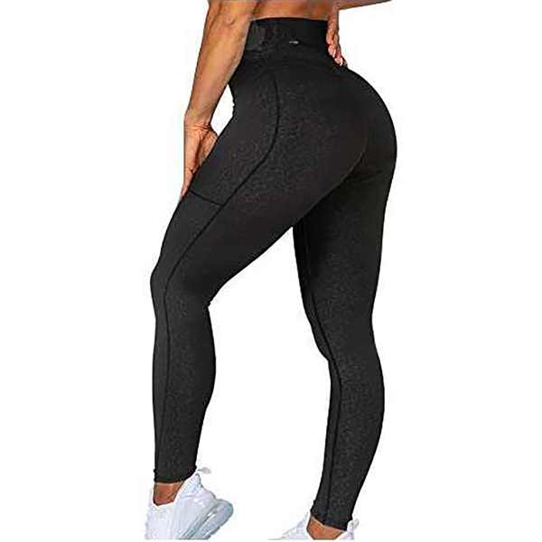 Pantalon de yoga moulant taille haute pour femme, imprimé léopard, taille M.
