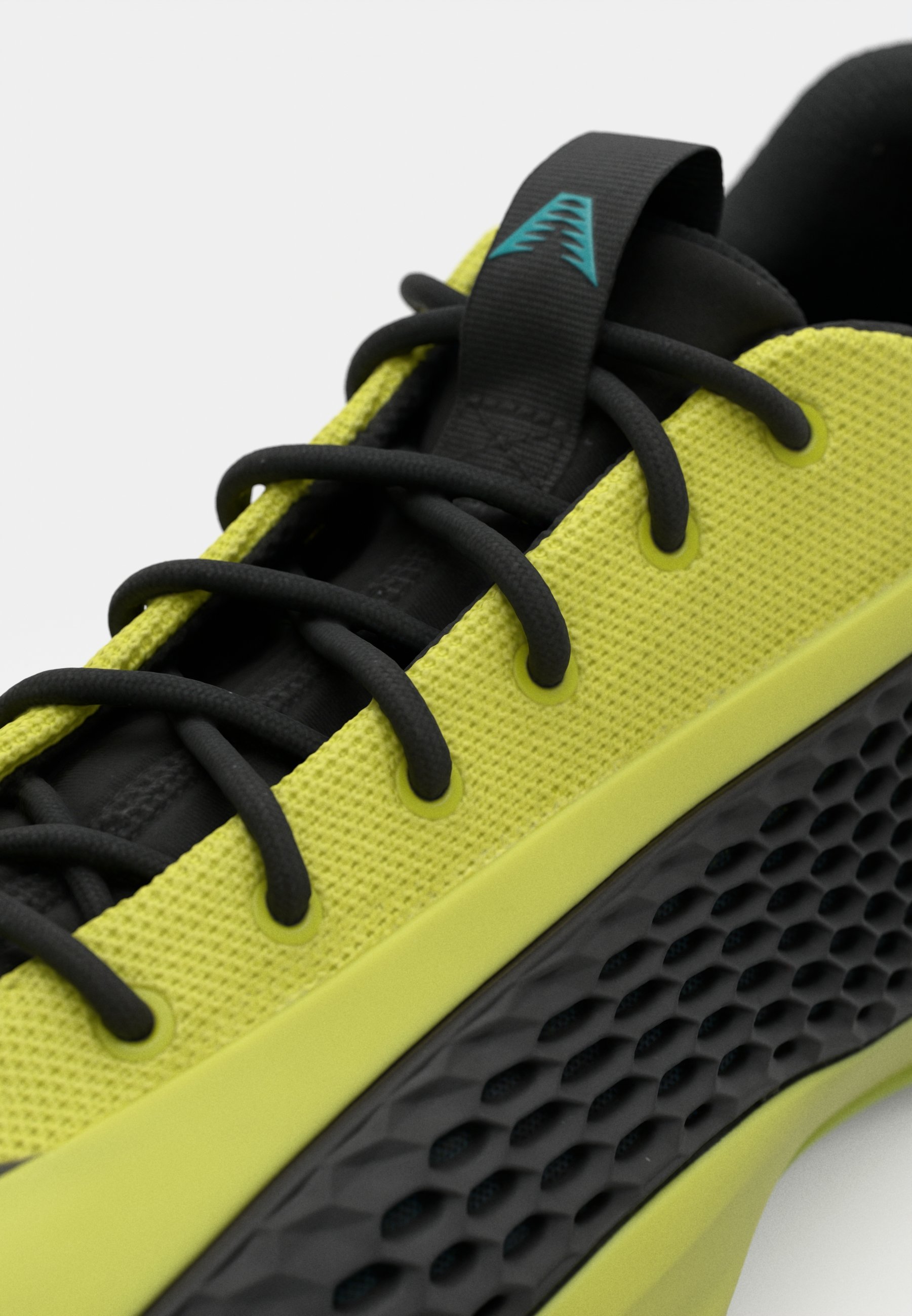 adidas Performance ANTHONY EDWARDS 1 LOW - Basketbalschoenen - tweedehands, limoengroen/kernzwart/pure teal