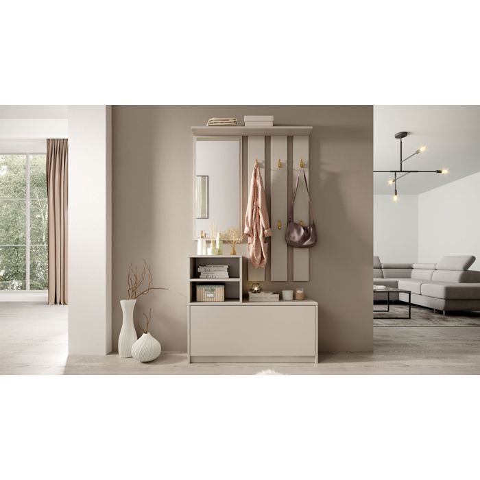Conjunto de recibidor con espejo - YESFIR - 85 cm - cachemir