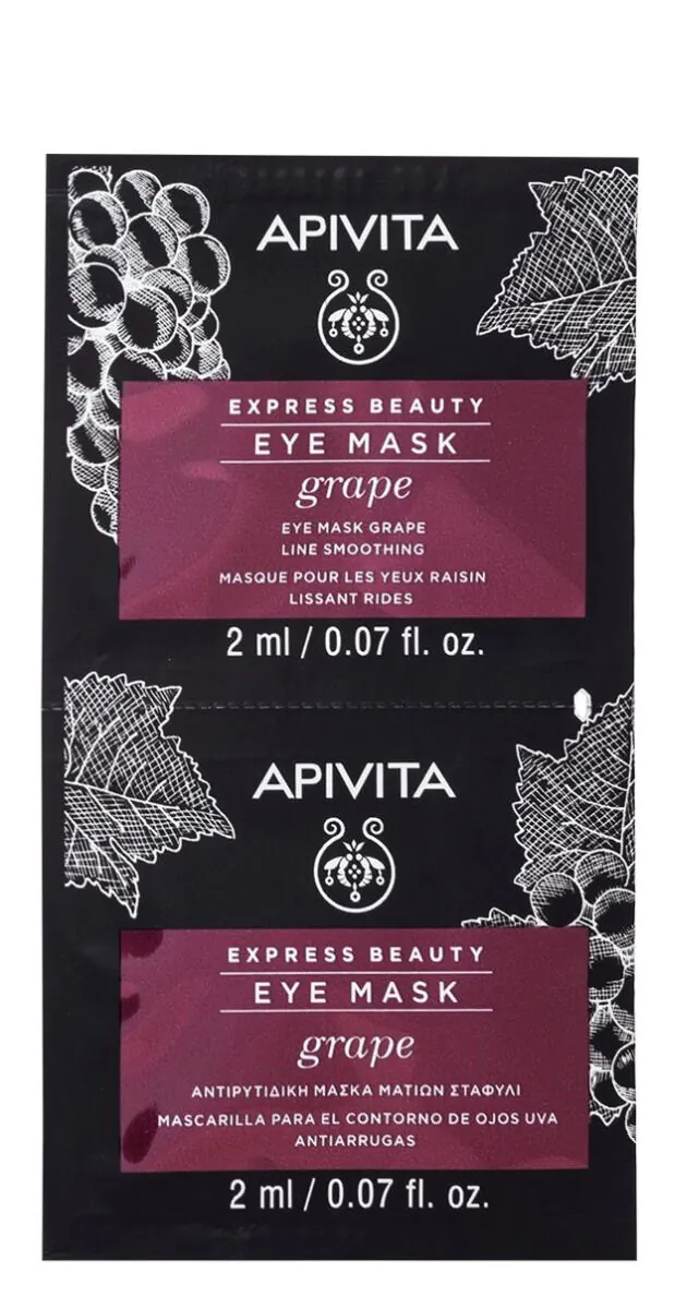 Apivita Express Beauty Wygładzająca Maseczka pod oczy Winogrono