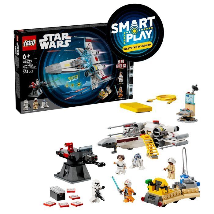 LEGO Star Wars 75423 SMART Play : le X-Wing Red Five de Luke - Jeu Interactif dès 6 ans