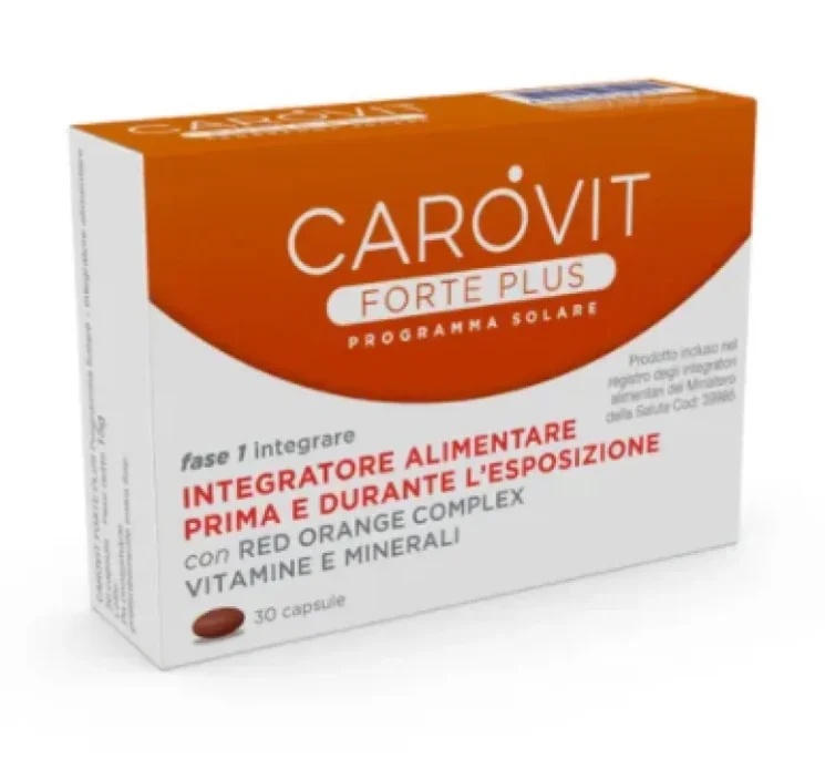 CAROVIT Carovit Forte Plus Programme Solaire 30 capsules Complément alimentaire avant et après l'exposition au soleil