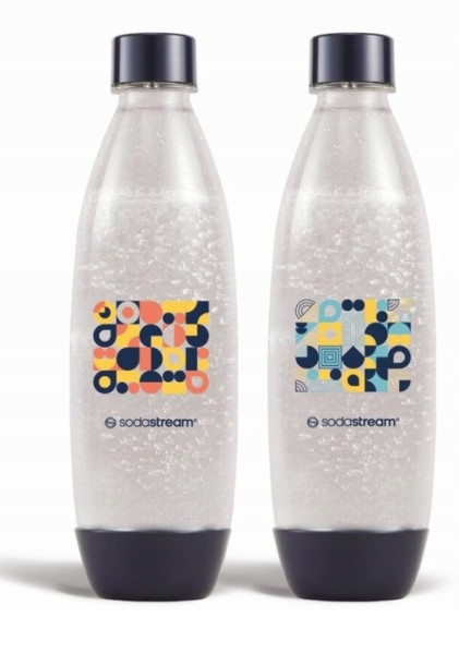 SodaStream butelka Fuse WATER x2 1L kolorowa mozaika