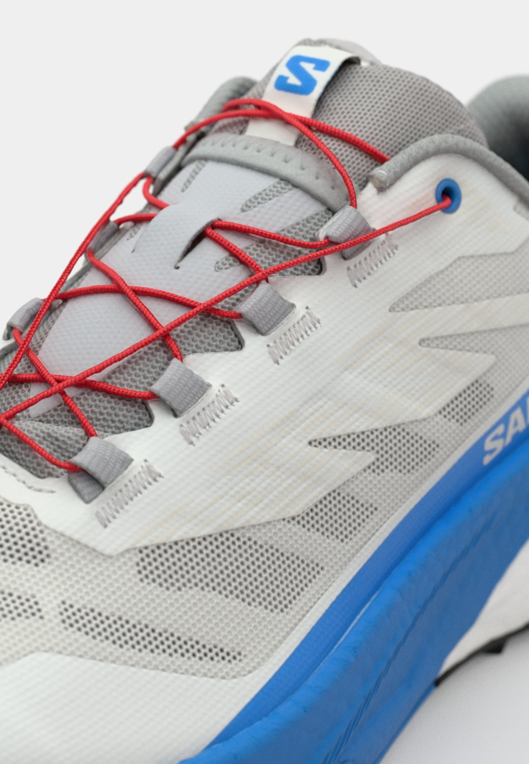 Salomon PULSAR - Scarpe da trail running - roccia lunare/bianco/blu francese
