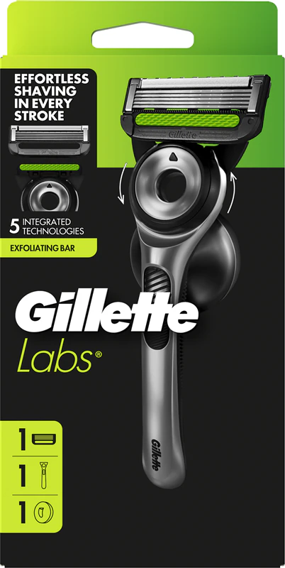 Aparelho de barbear Gillette Labs com suporte para chuveiro