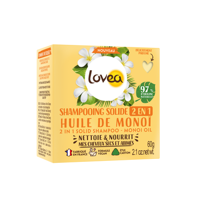 Lovea Solido Champú 2 en 1 Aceite Monoï 60 gr 60 gr