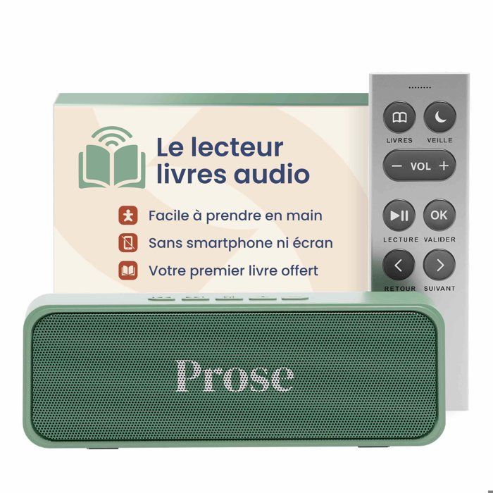 Lettore di audiolibri in prosa - semplice e senza schermo - 16 GB - ampio catalogo di libri da ascoltare