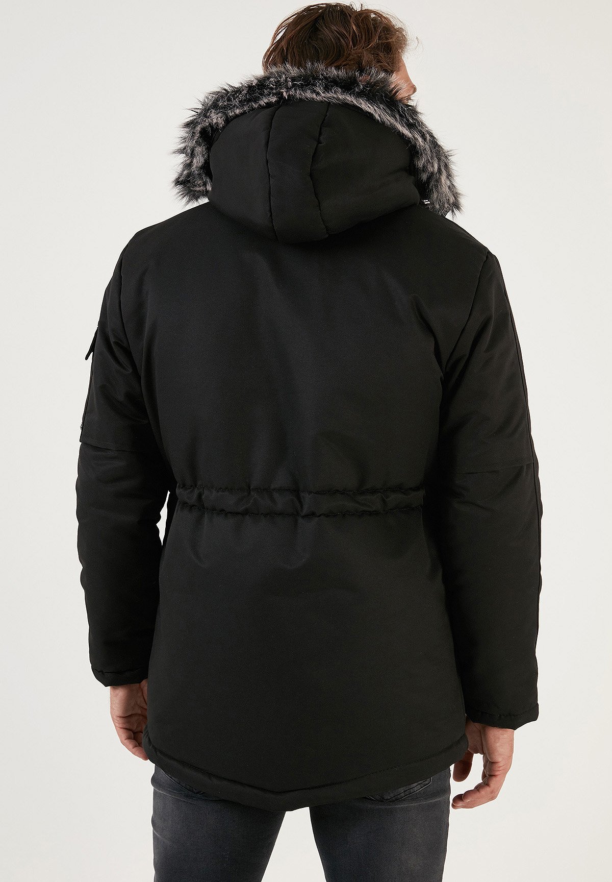 Buratti 100 met afneembare capuchon - Winterjas - zwart