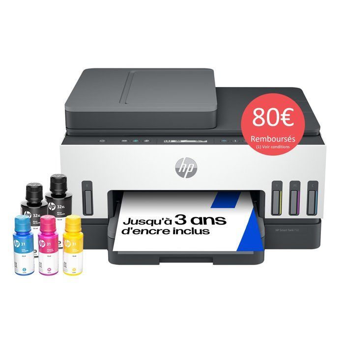 Imprimante Tout-en-un HP Smart Tank 7305 - Jet d'encre thermique - Couleur - A réservoir d'encre