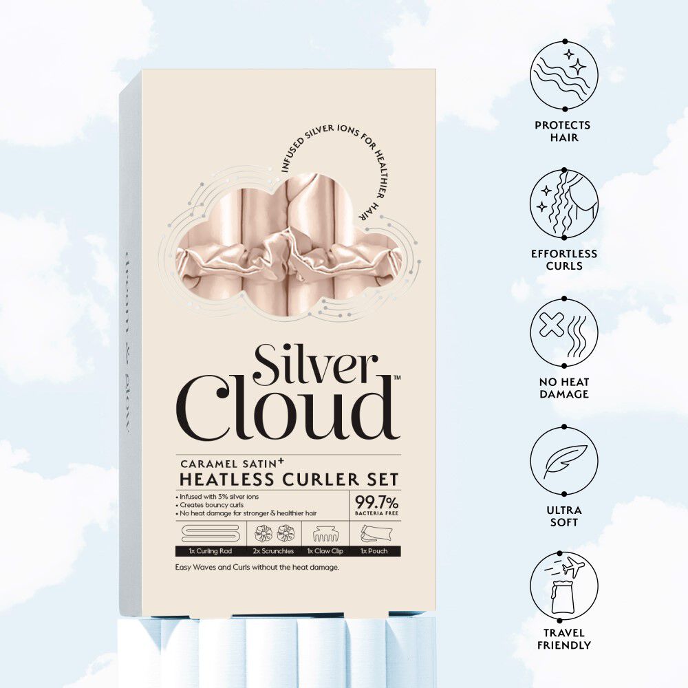 Silver Cloud Caramel Heatless Curlers