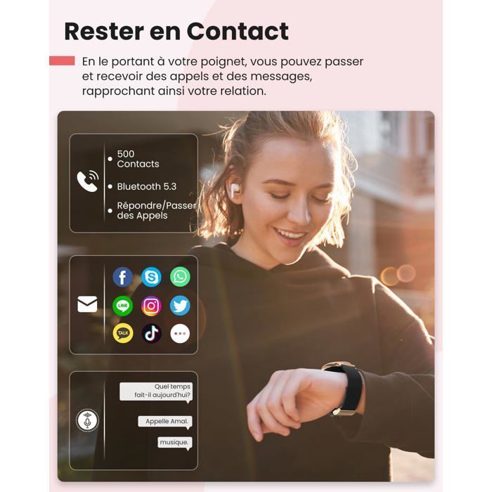 Vívoactive 6 – Montre Connectée GPS Santé, Écran Ultra-Lumineux, Pink Dawn, Boîtier Rose Pêche