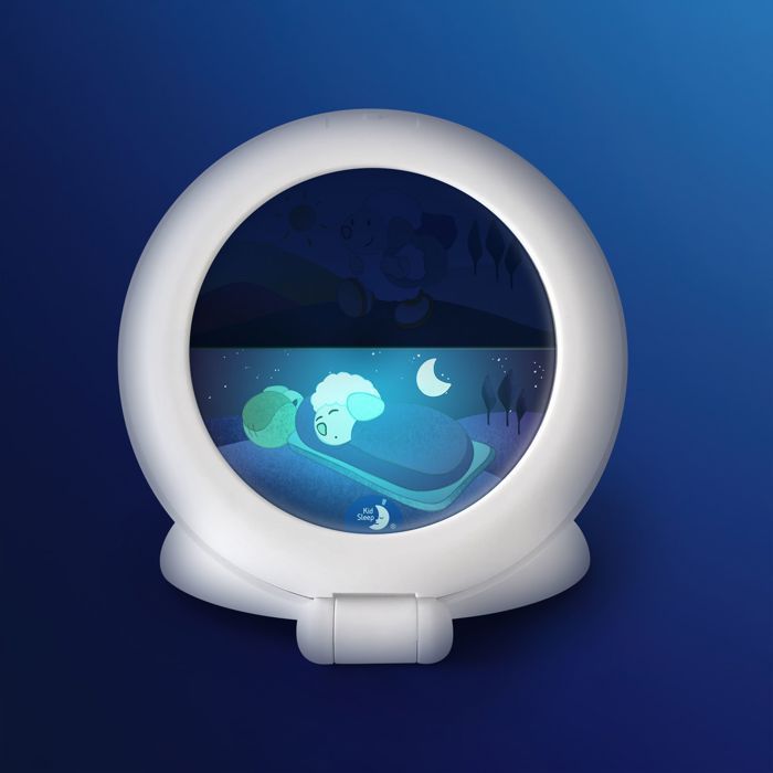 Reloj despertador educativo infantil Kid'Sleep - Claessens'Kids - Luz nocturna musical - Día/Noche - Blanco portátil