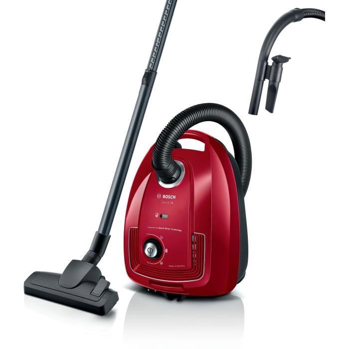 Aspiradora con bolsa BOSCH GL38 - 600 W - 79 dB - Filtro HEPA - Cable de 10 m - Bolsa de 4 L - Control de potencia variable