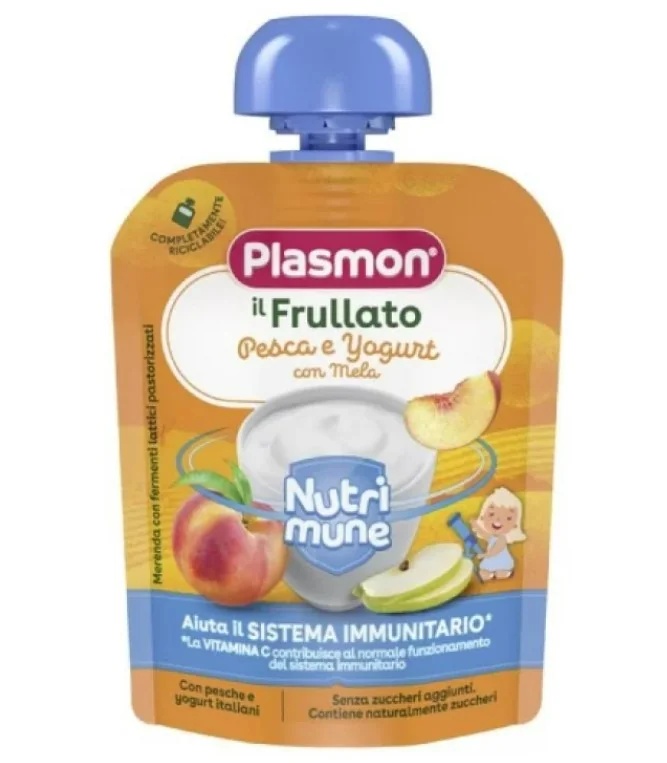 PLASMON Nutrimune Smoothies - Perzikyoghurt 85 g Vanaf 6 maanden