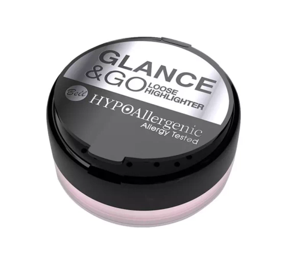Bell Hypoallergenic Glance&Go sypki rozświetlacz 02 Pinky Promise