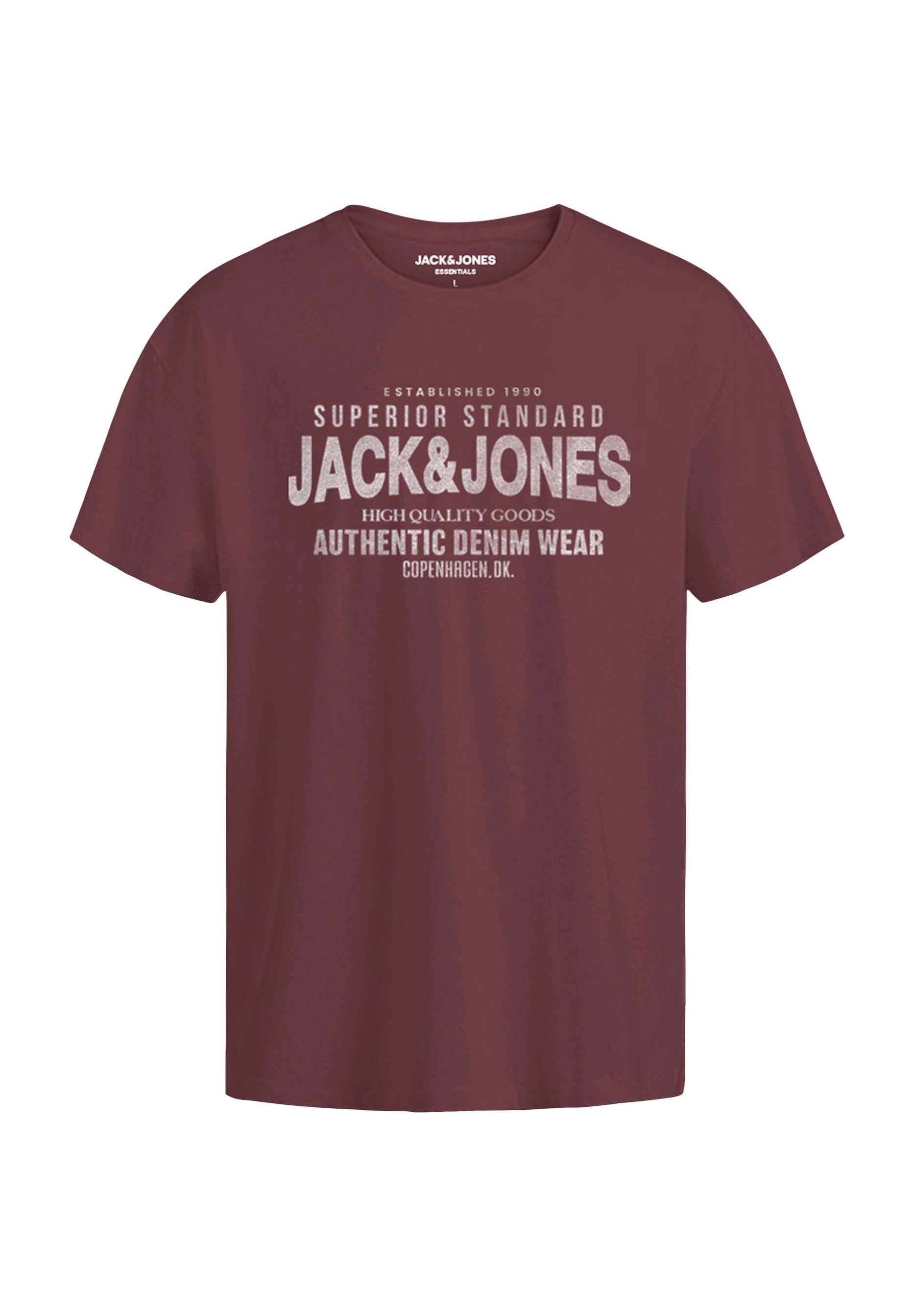 Jack & Jones JEANS SS O-NECK 5-PK - Print T-shirt - vineyard wine pack:w rosin black clouddancer navyblazer