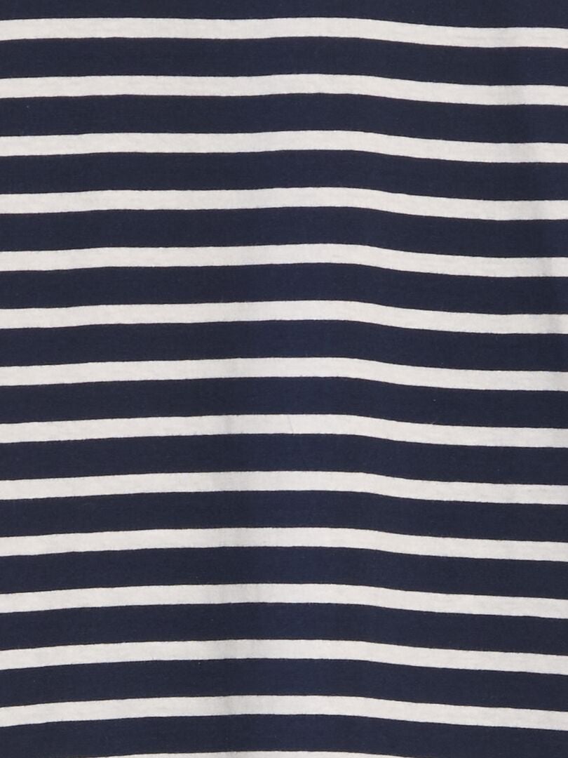 Katoenen matrozen-T-shirt - BLAUW