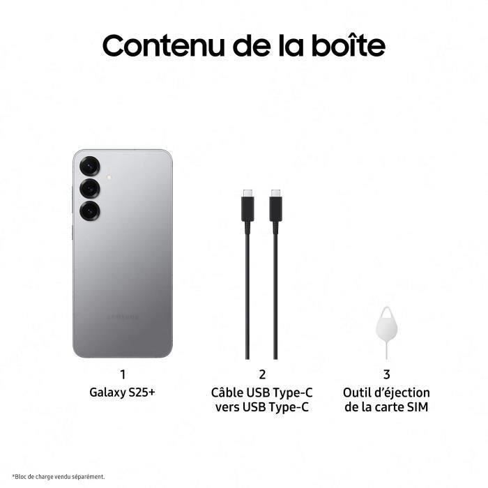 SAMSUNG Galaxy S25 Plus AI Smartphone 256 Go Gris