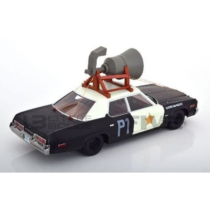 Voiture Miniature de Collection - KK SCALE MODELS - DODGE Monaco Blues Mobile with speaker - 1974 - Noir / Blanc