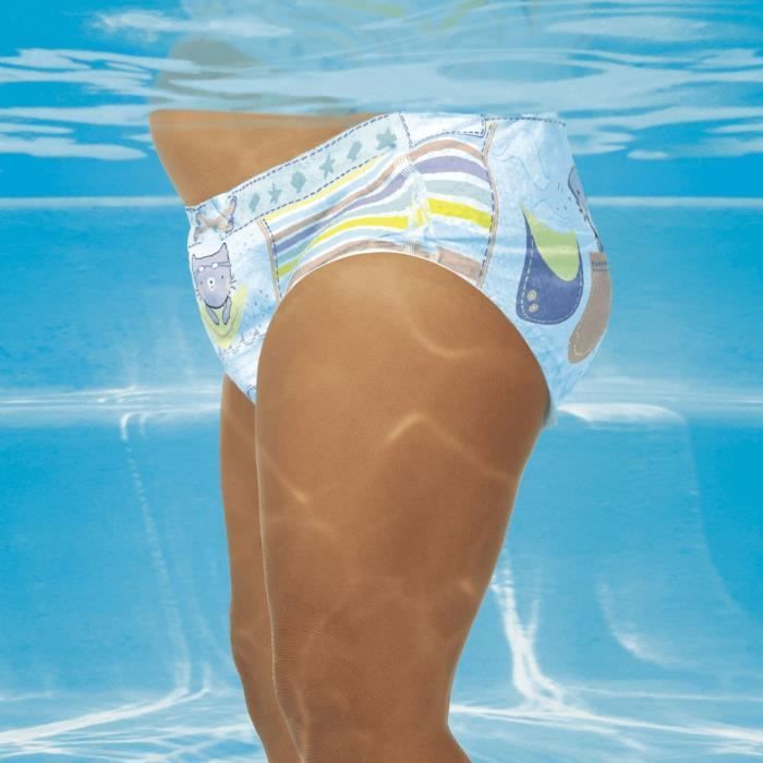 Pampers Couches-Culottes de Bain Jetables Splashers Taille 4-5 (9-15kg) pour une Protection Optimale dans l'Eau, 11 Couches