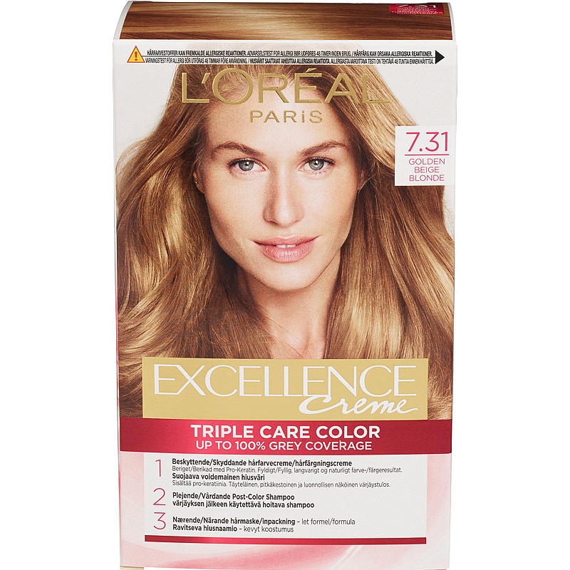Tinte para el cabello Loreal L'Oréal 7.31 rubio beige dorado