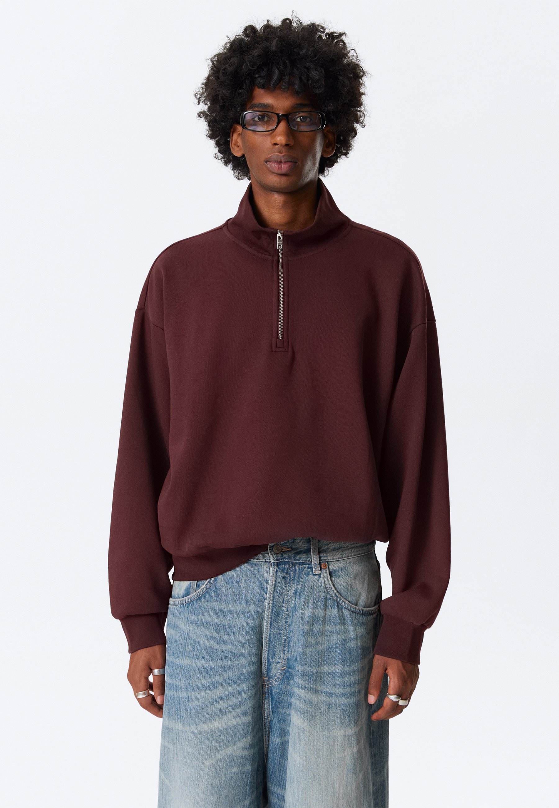 Weekday LOOSE - Bluza - bordowa