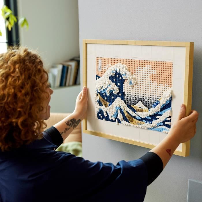 LEGO® ART 31208 Hokusai – La Grande Vague, Décoration Murale Japonaise, Loisir Créatif, Adultes