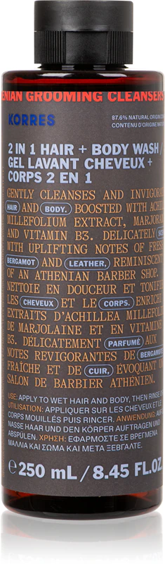 Korres Athenian Grooming 2-in-1 shampoo en douchegel voor mannen